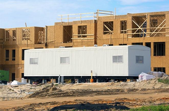 construction site with temporary office rentals in Oberlin